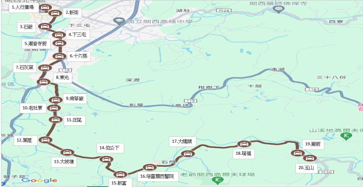 153公車路線圖-新竹縣公車