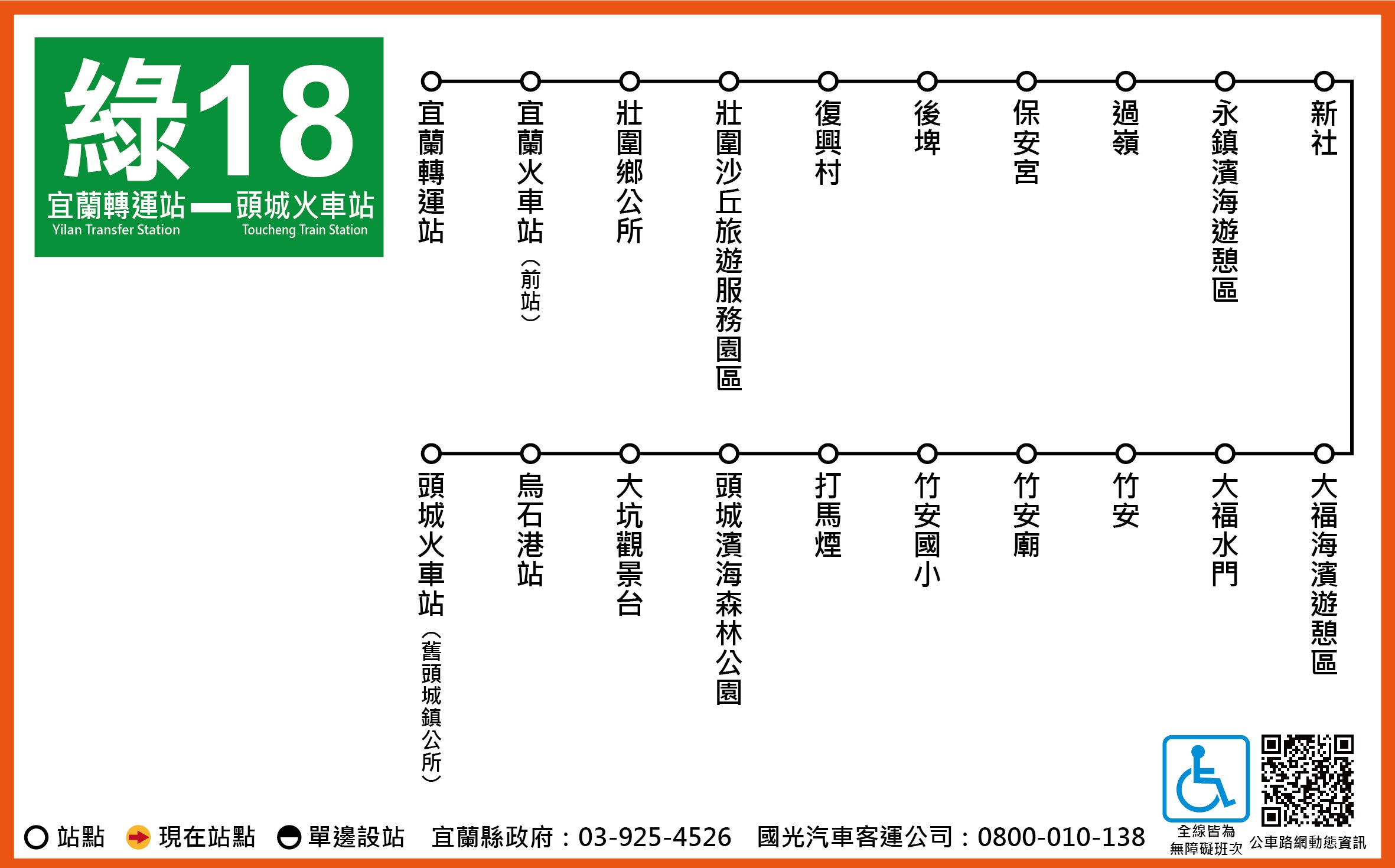 綠18公車路線圖-宜蘭公車