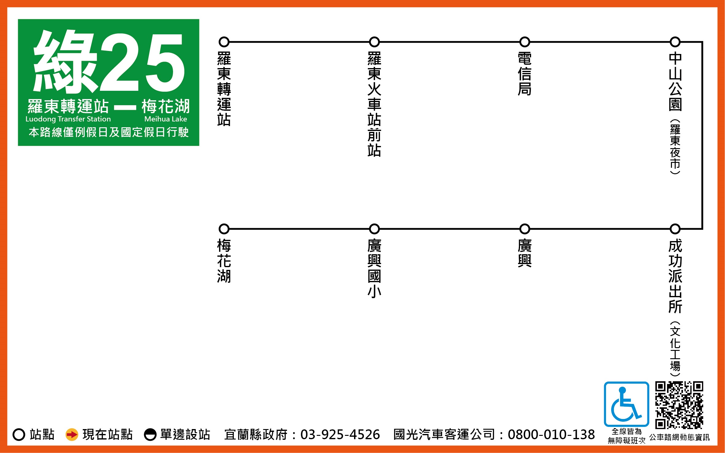 綠25公車路線圖-宜蘭公車