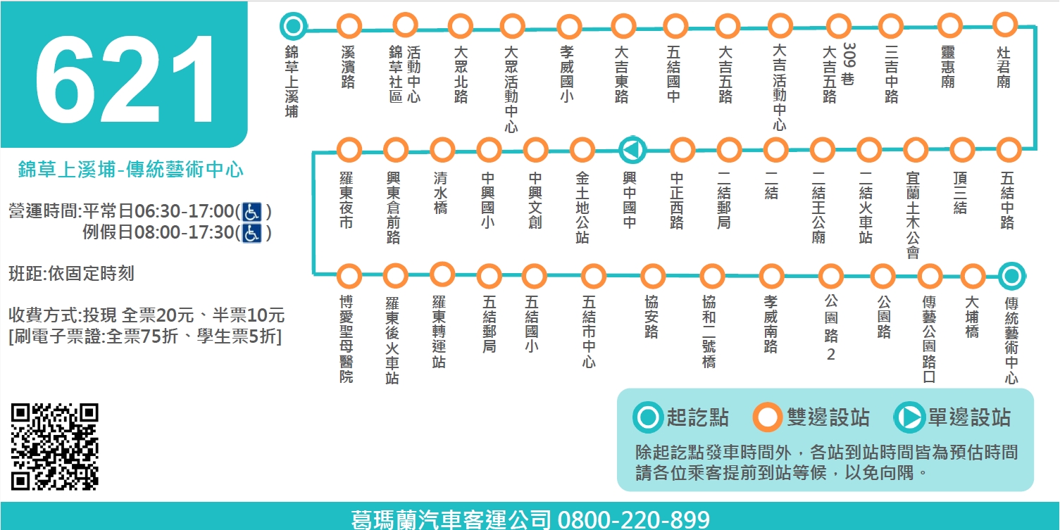 621公車路線圖-宜蘭公車