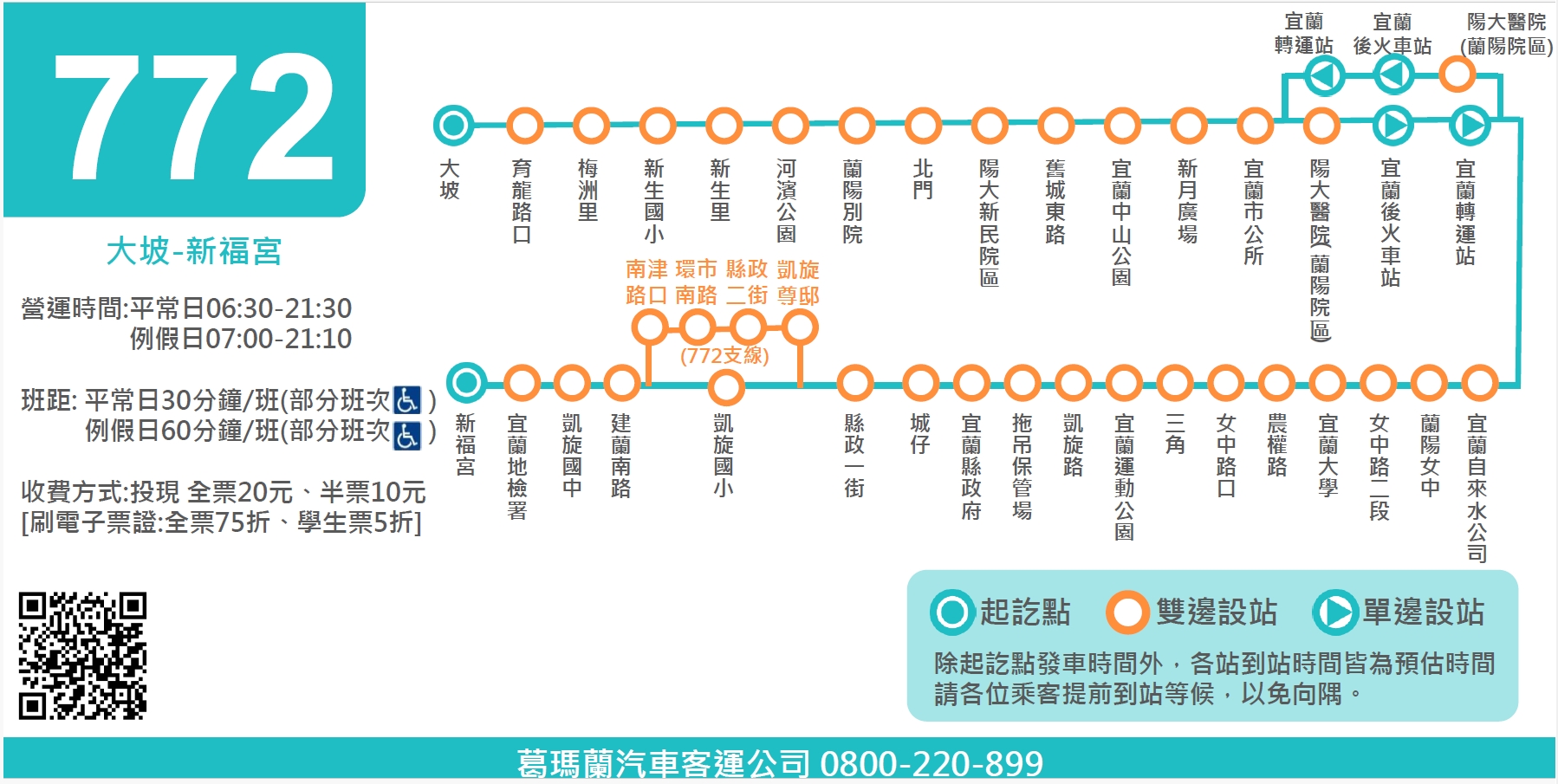 772公車路線圖-宜蘭公車