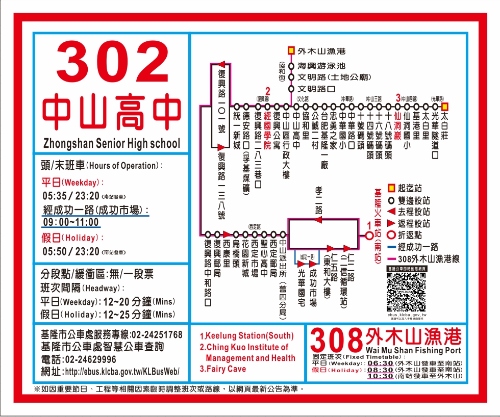 302公車路線圖-基隆市公車