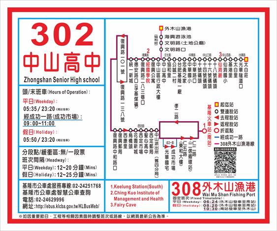 302Bus Route Map-基隆市 Bus