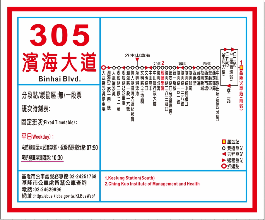 305Bus Route Map-基隆市 Bus