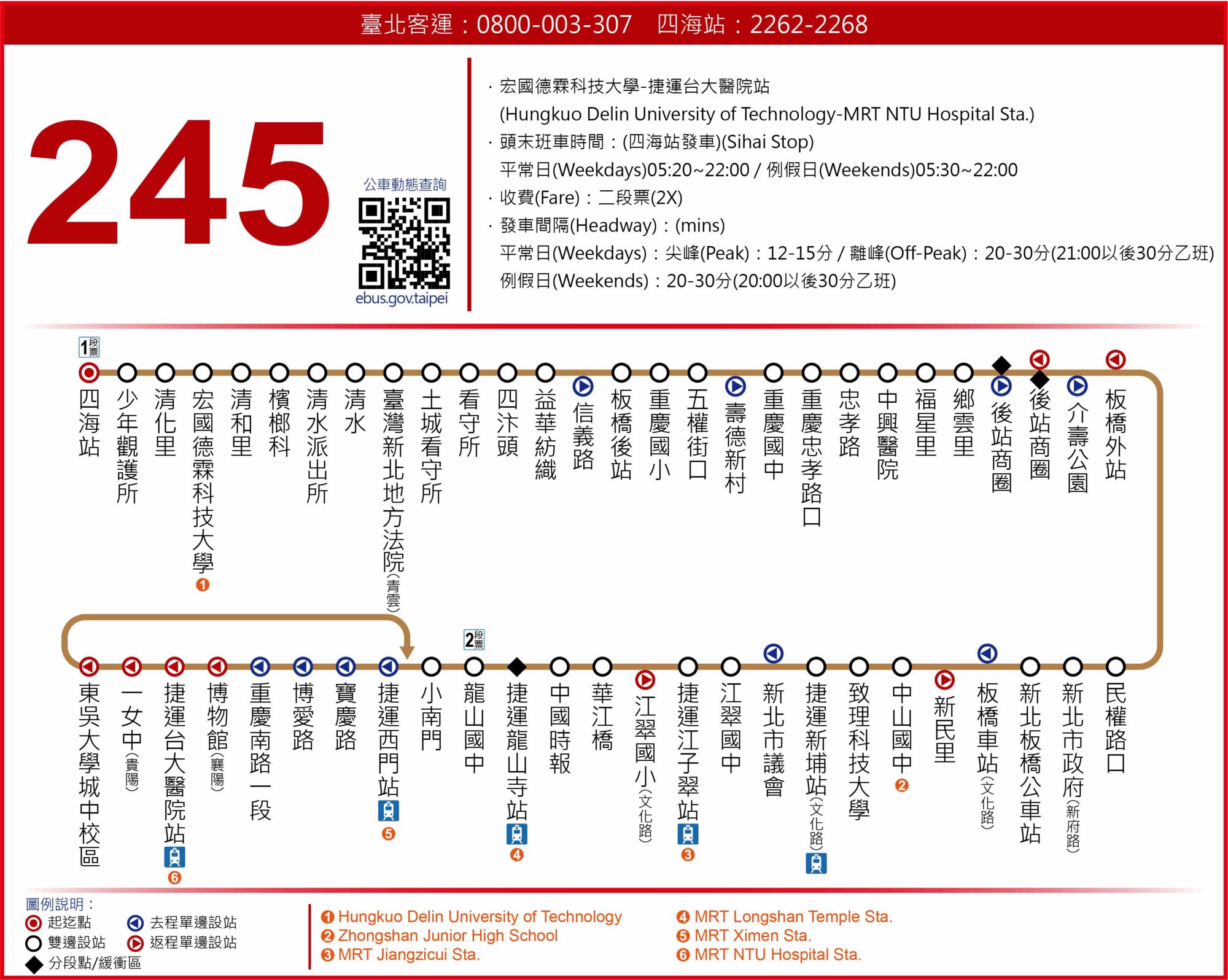 245公車路線圖-新北市公車