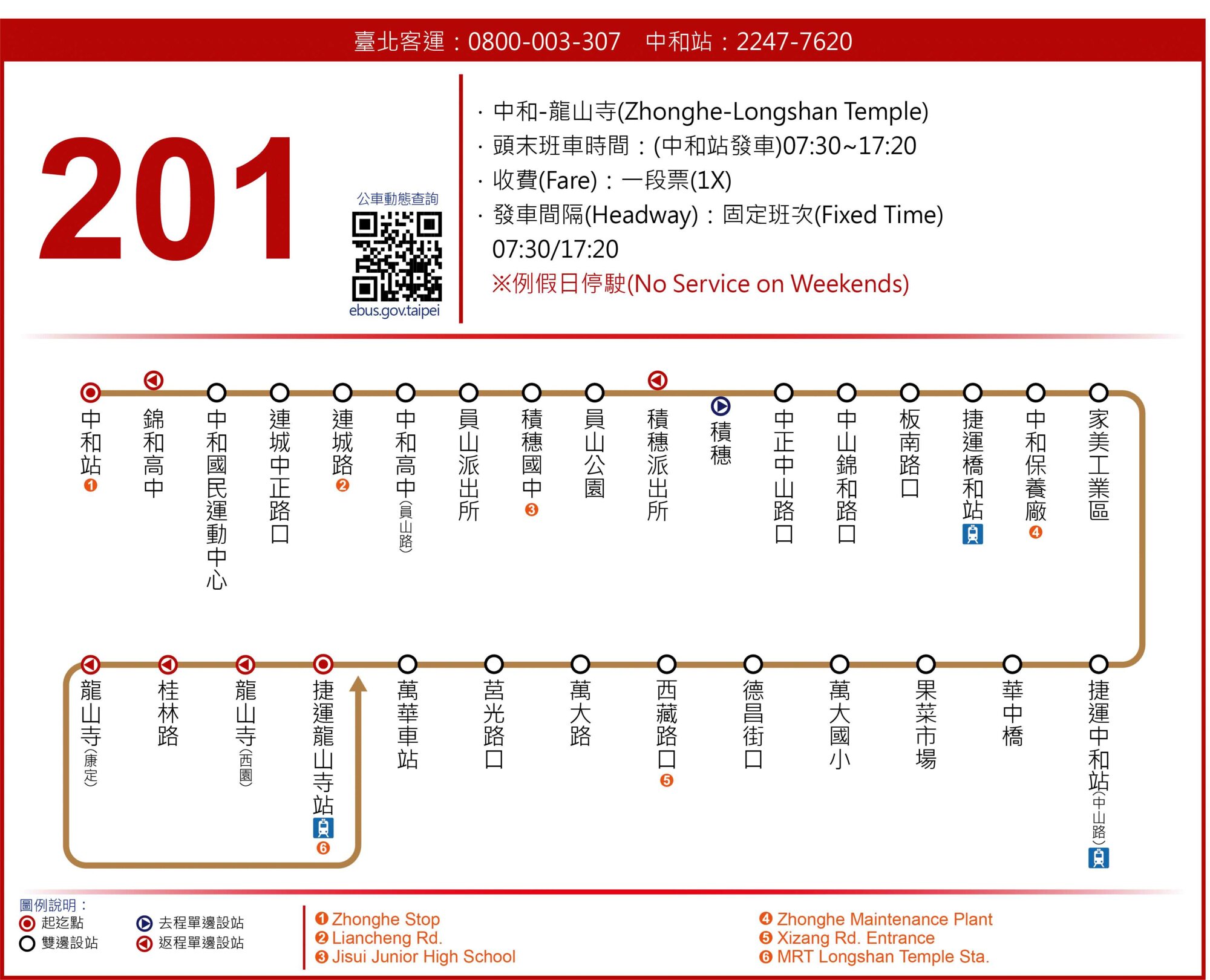 201公車路線圖-新北市公車