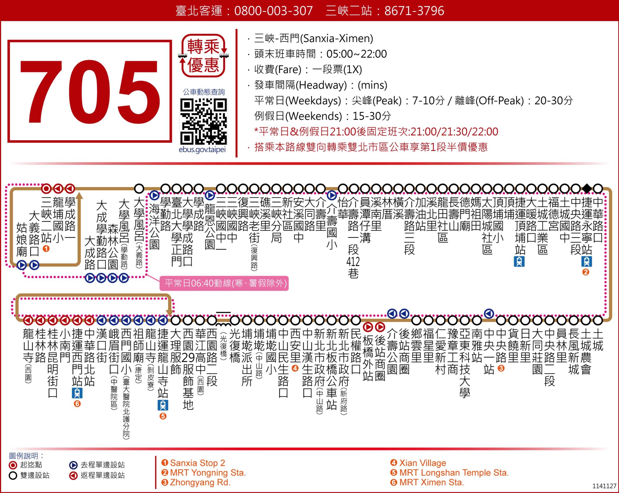 705公車路線圖-新北市公車