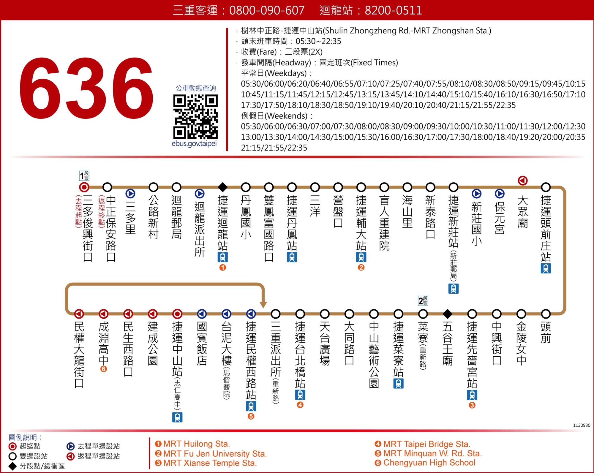 636公車路線圖-新北市公車