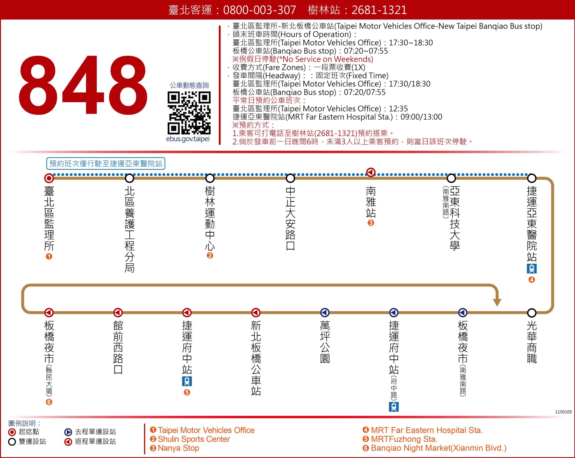 848公車路線圖-新北市公車