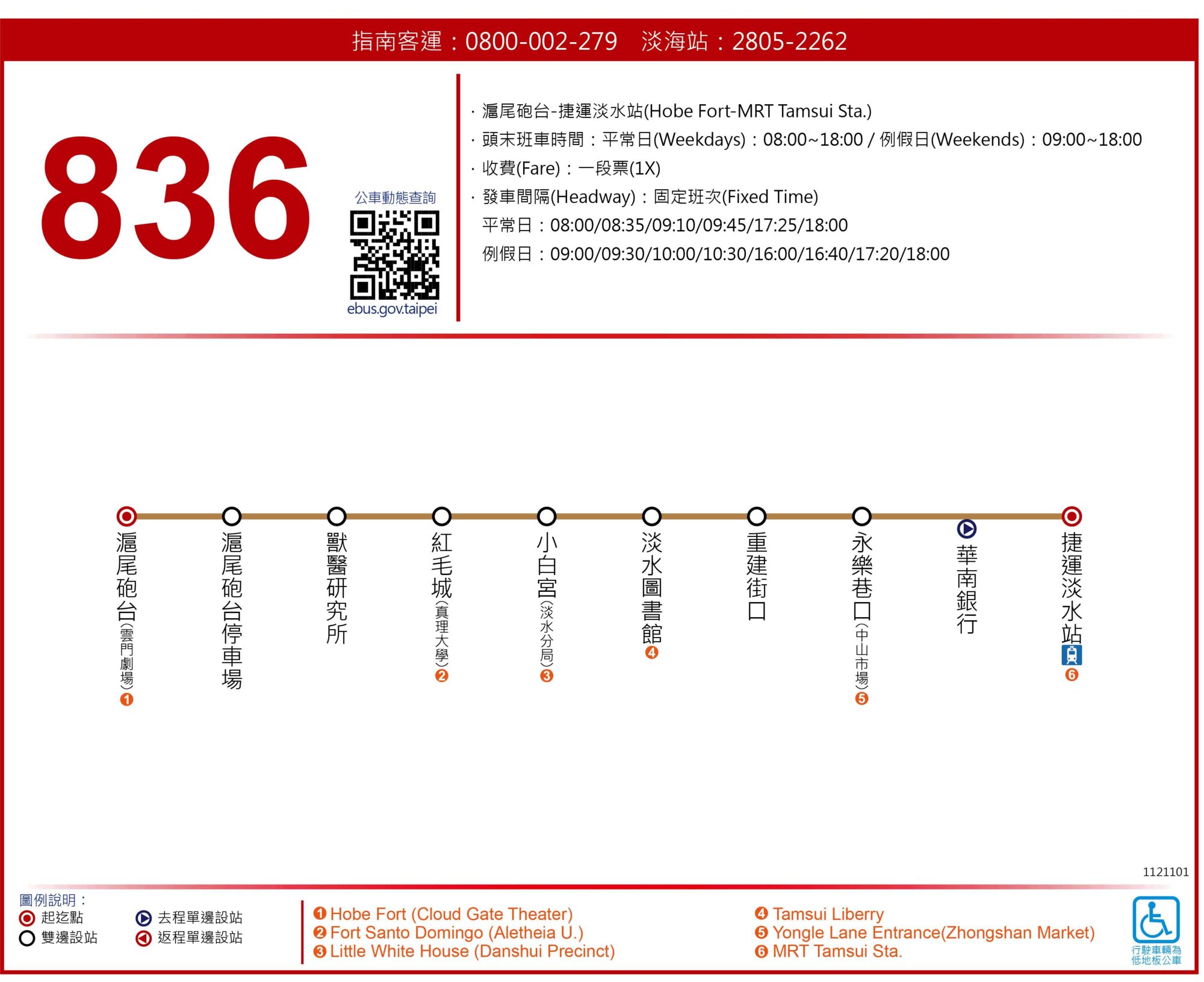 836公車路線圖-新北市公車