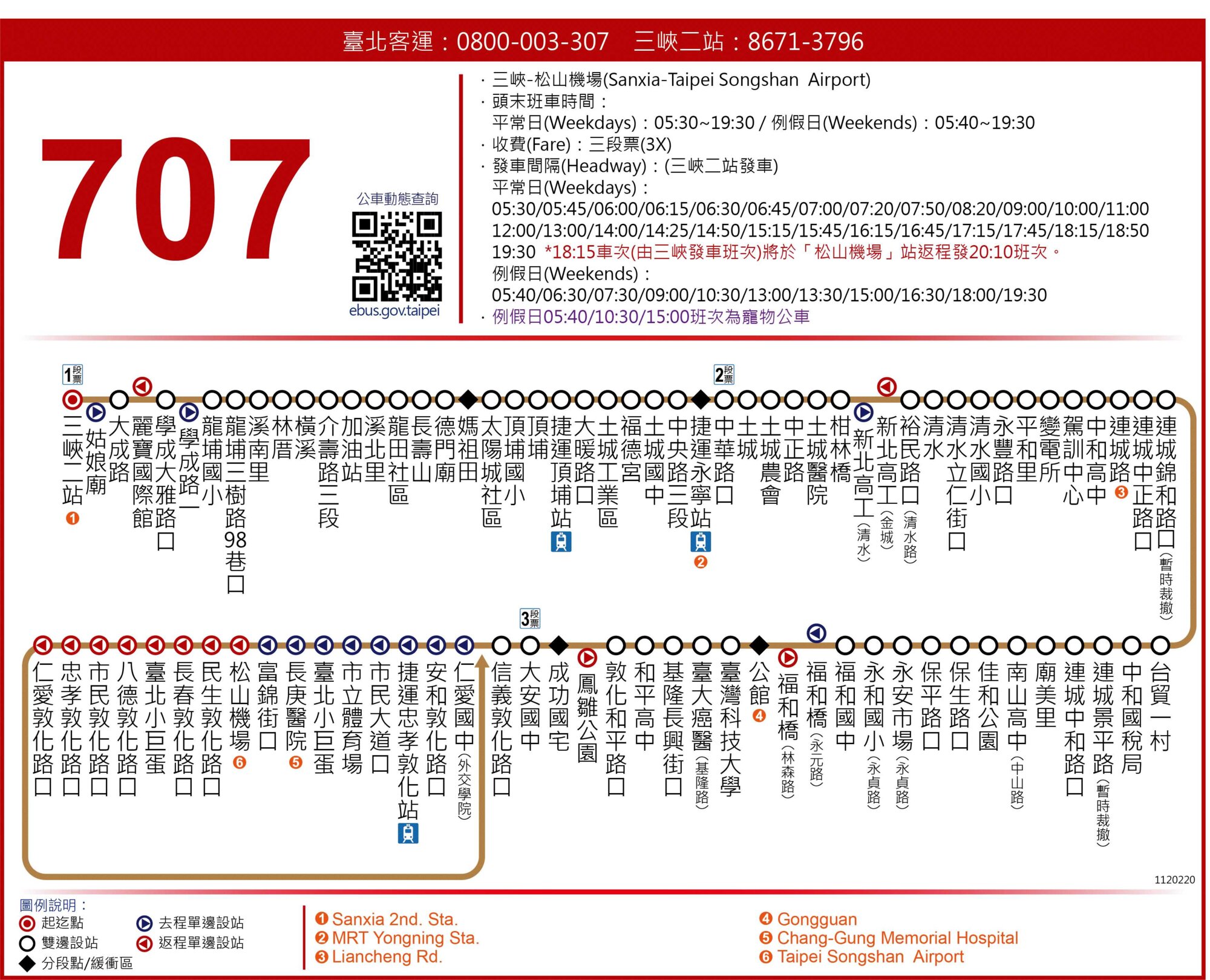707公車路線圖-新北市公車