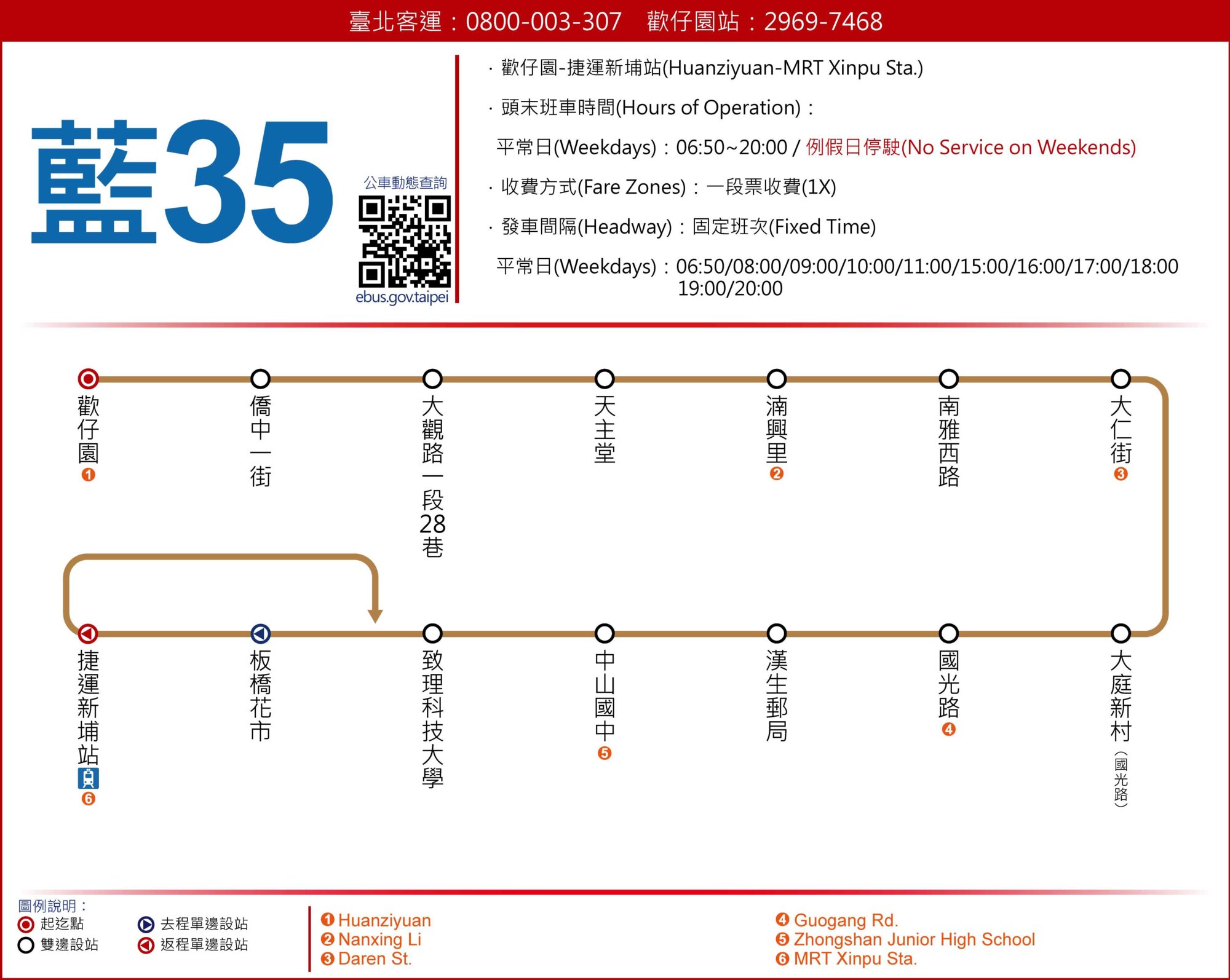 藍35公車路線圖-新北市公車