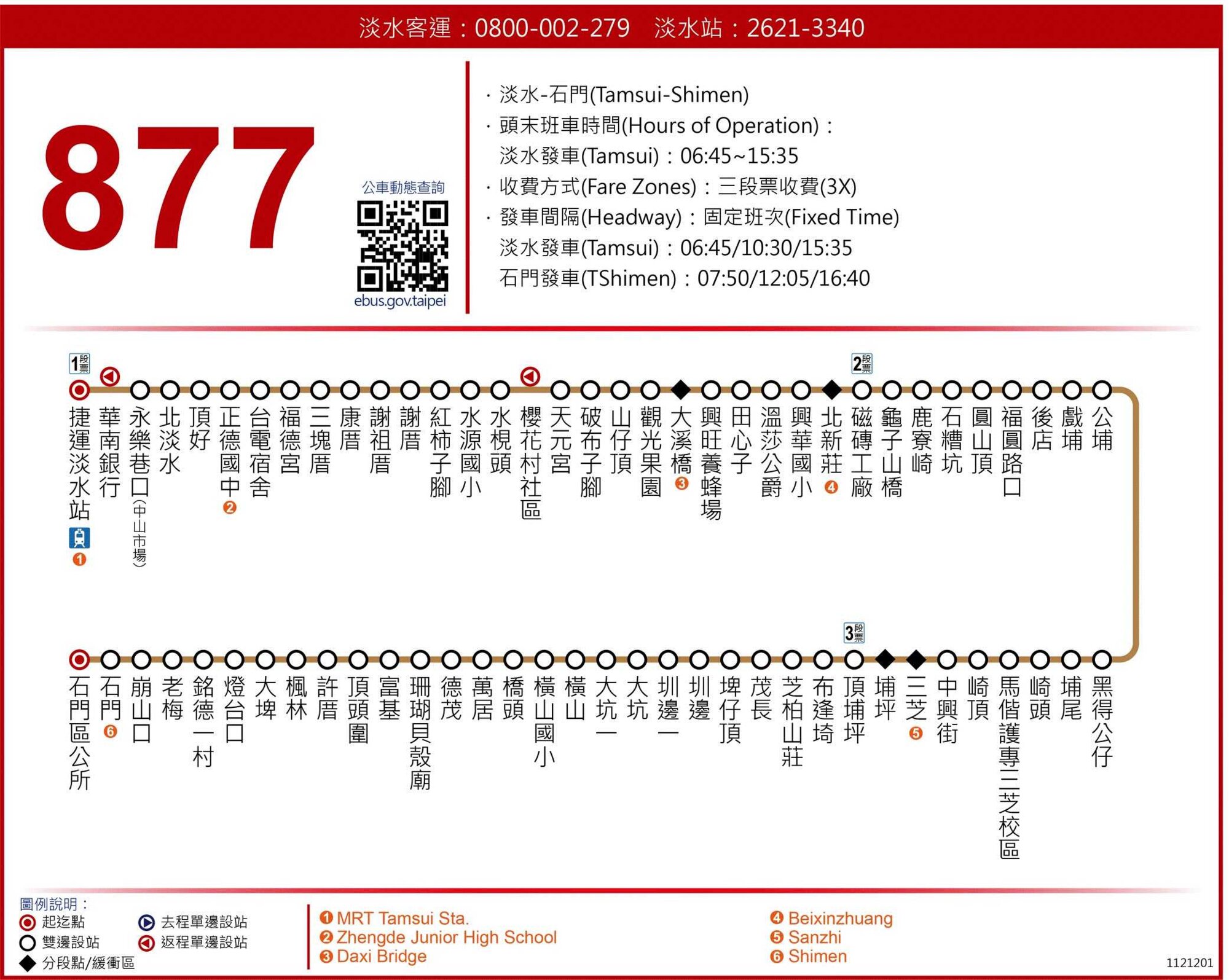 877公車路線圖-新北市公車