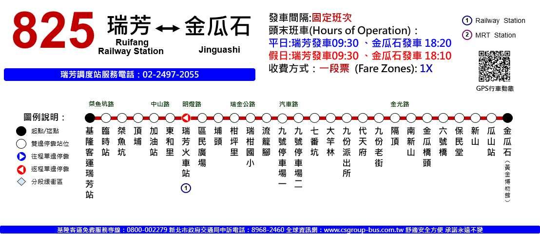 825公車路線圖-新北市公車