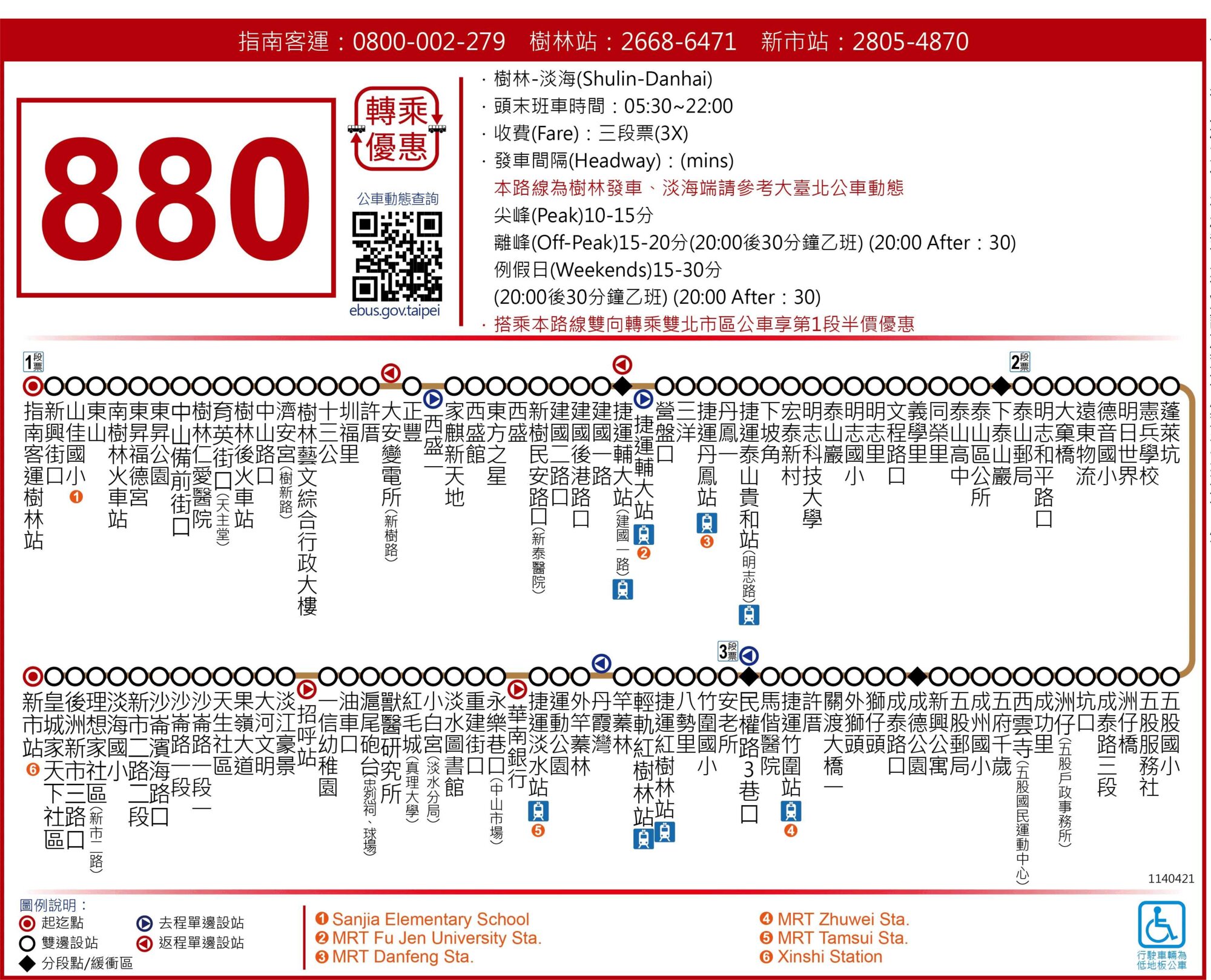 880公車路線圖-新北市公車