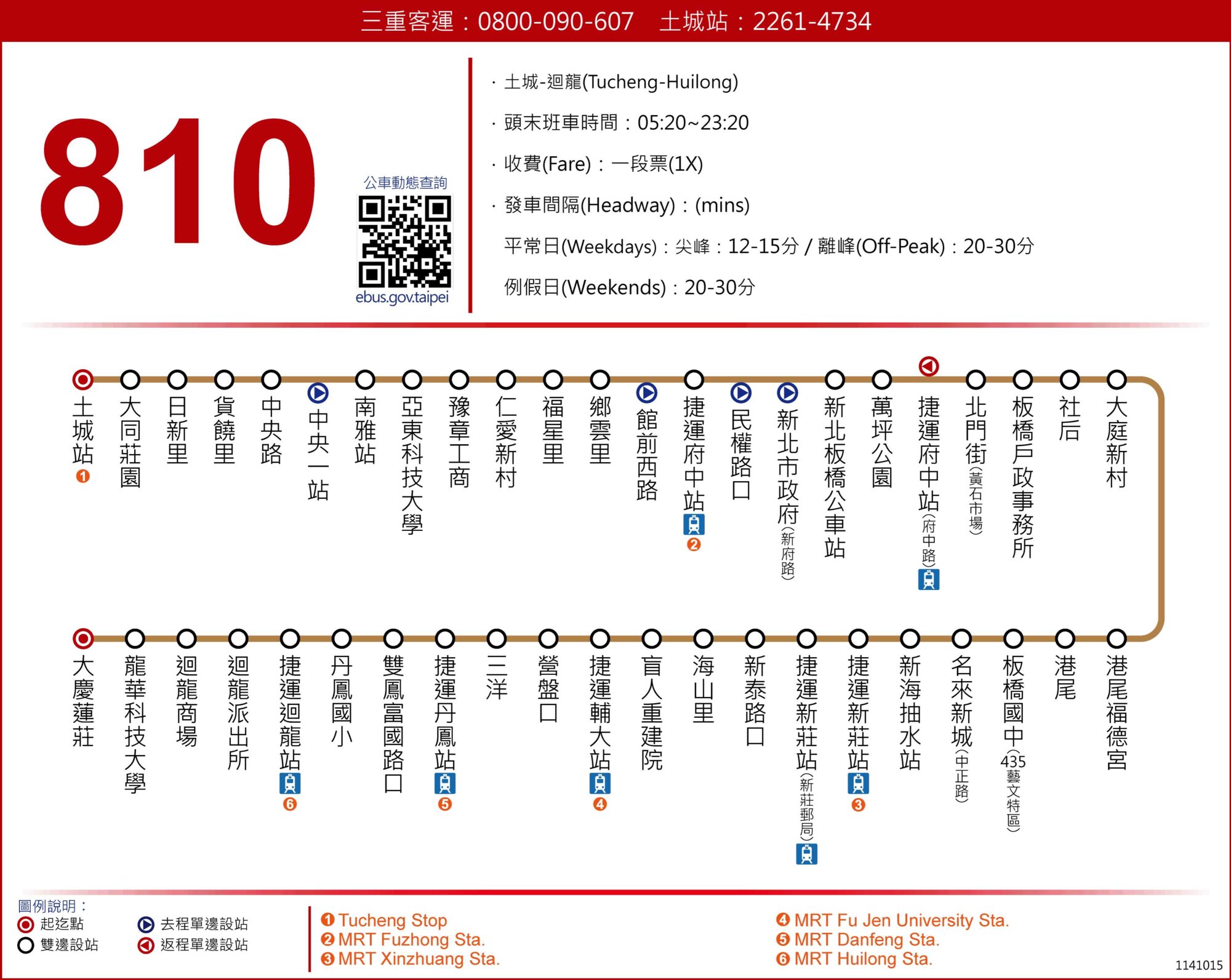 810公車路線圖-新北市公車