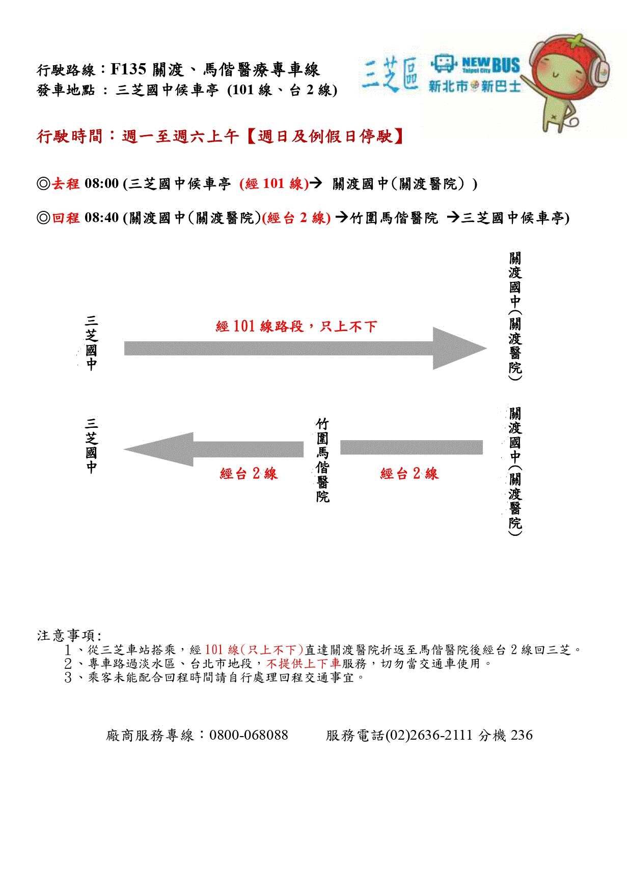 F135公車路線圖-新北市公車