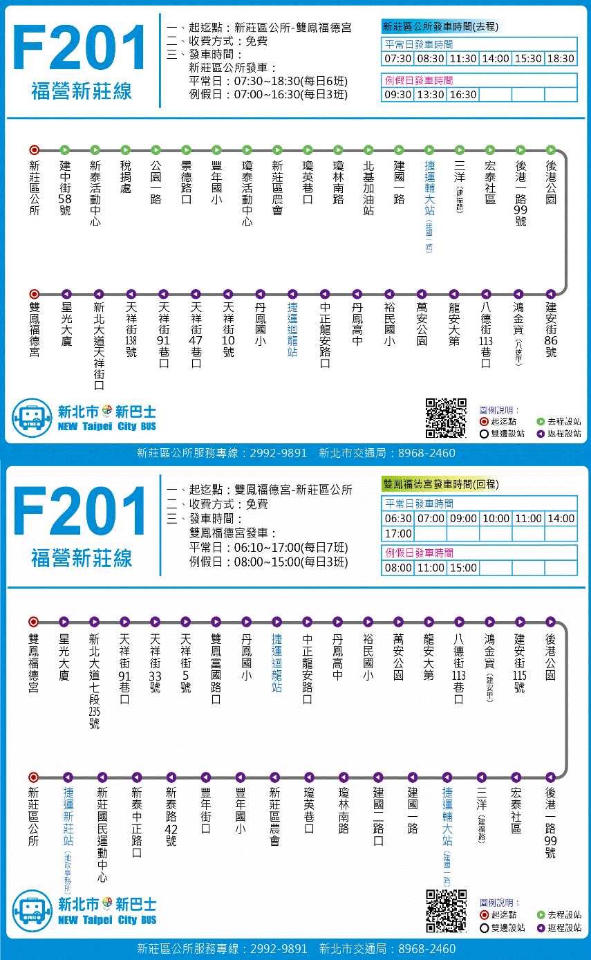 F201公車路線圖-新北市公車