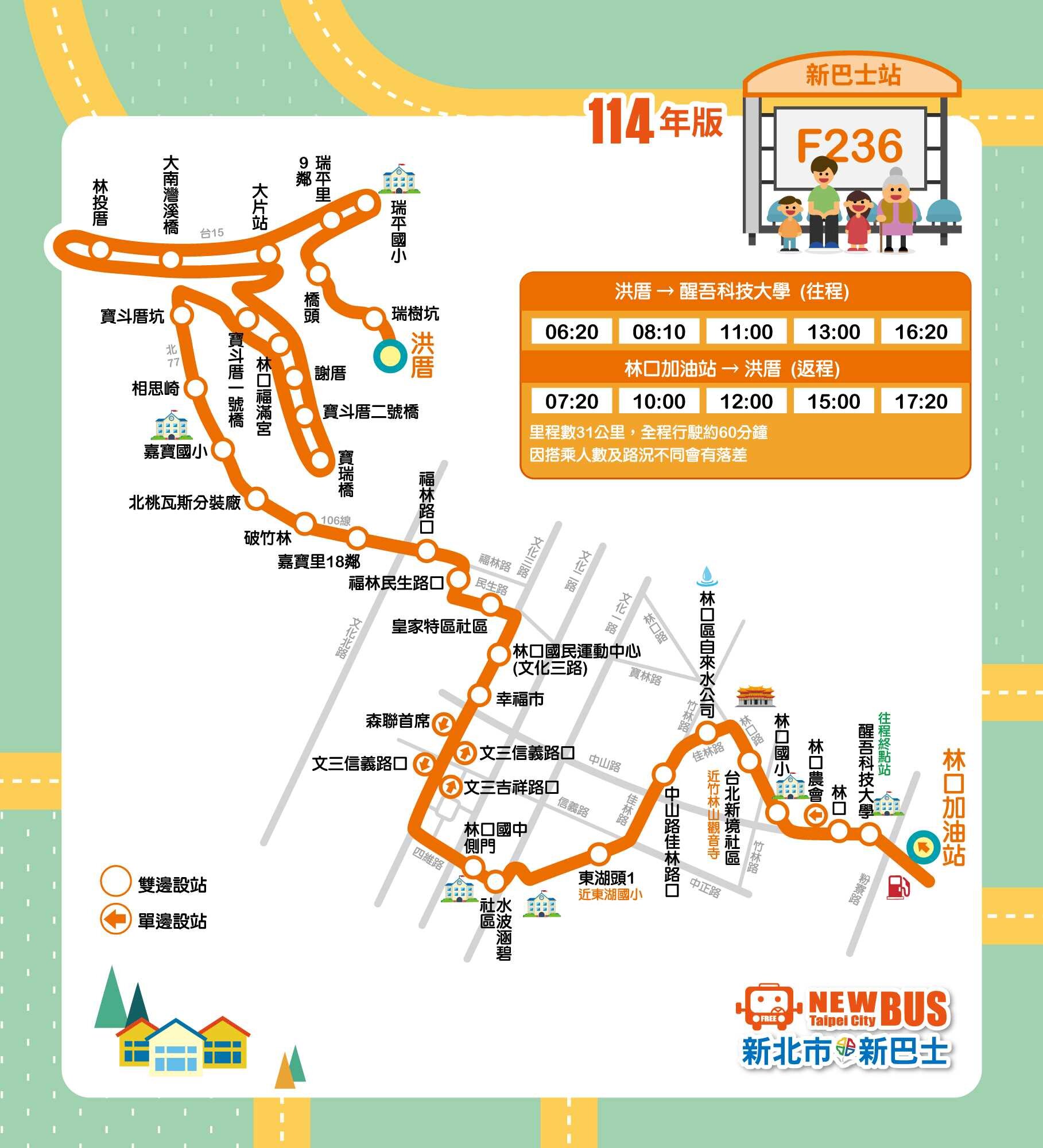 F236公車路線圖-新北市公車