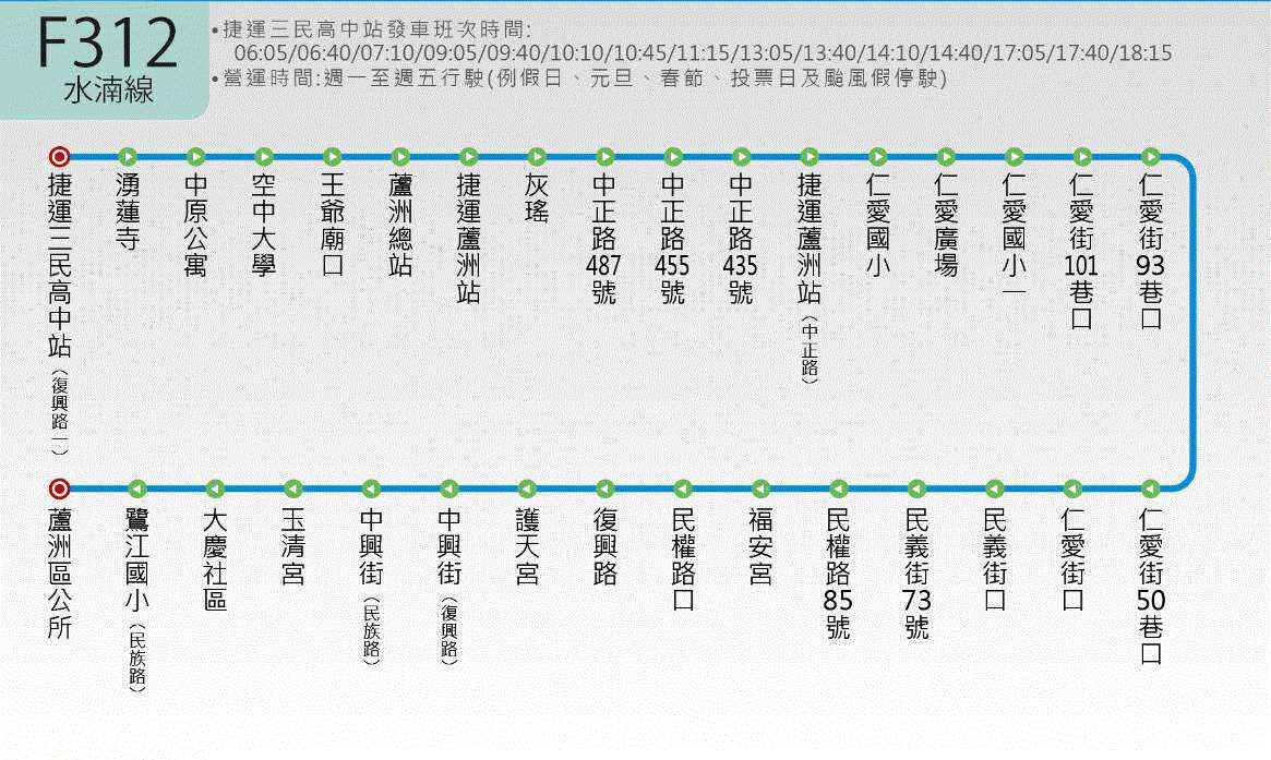 F312公車路線圖-新北市公車
