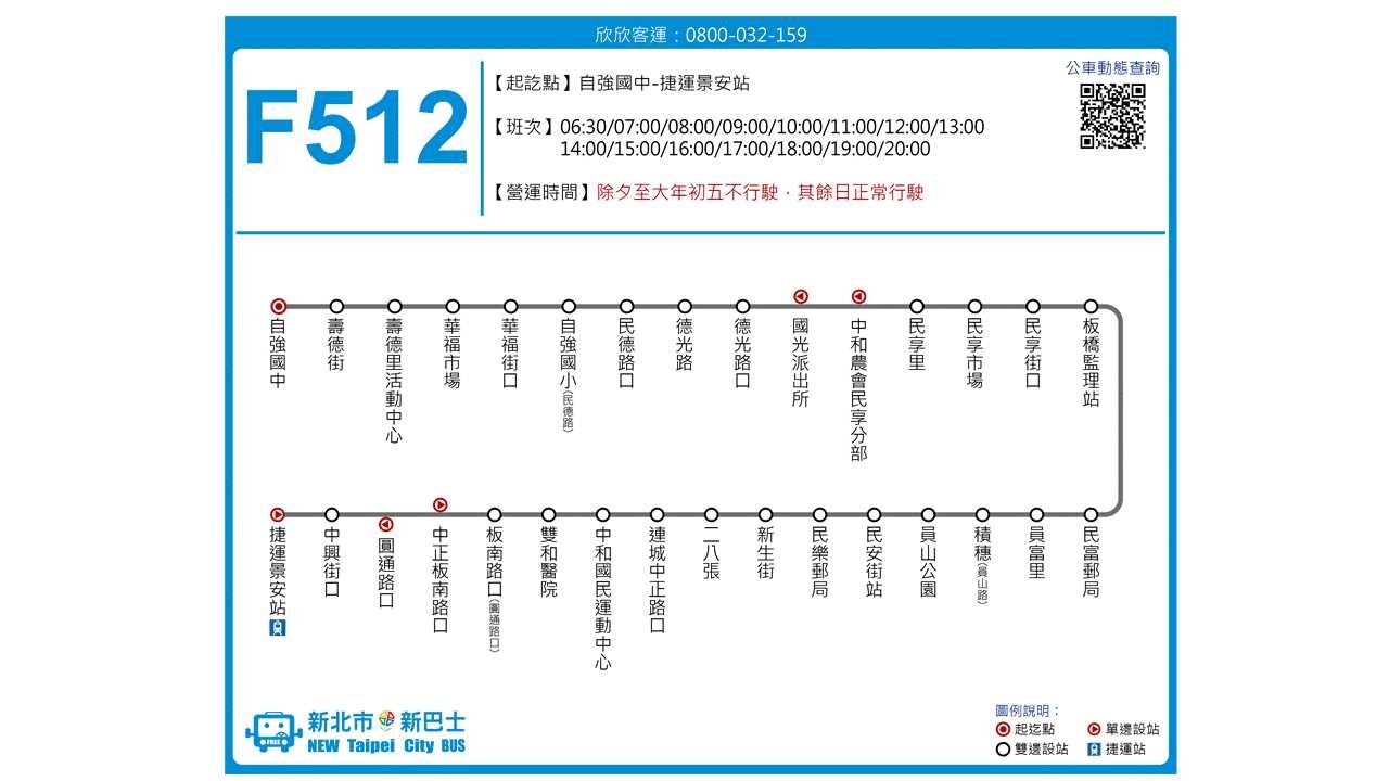 F512公車路線圖-新北市公車