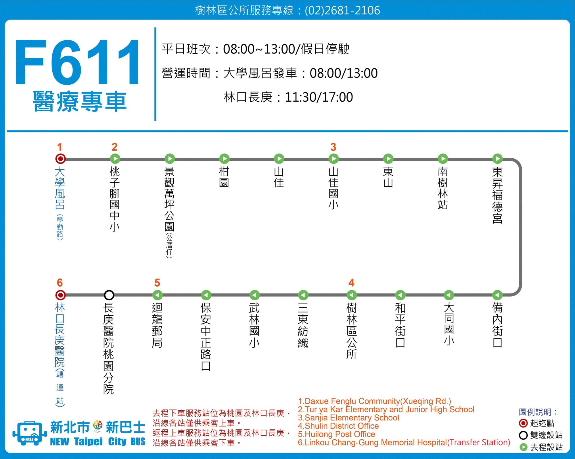 F611公車路線圖-新北市公車