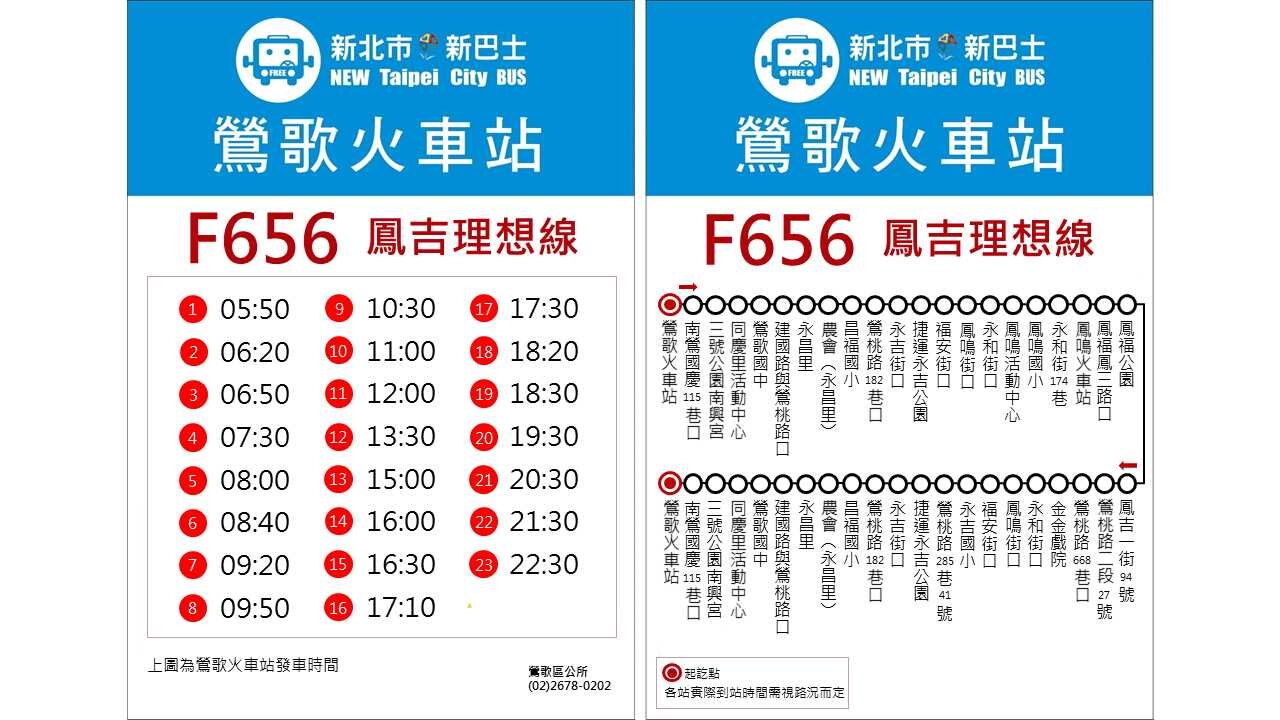 F656公車路線圖-新北市公車