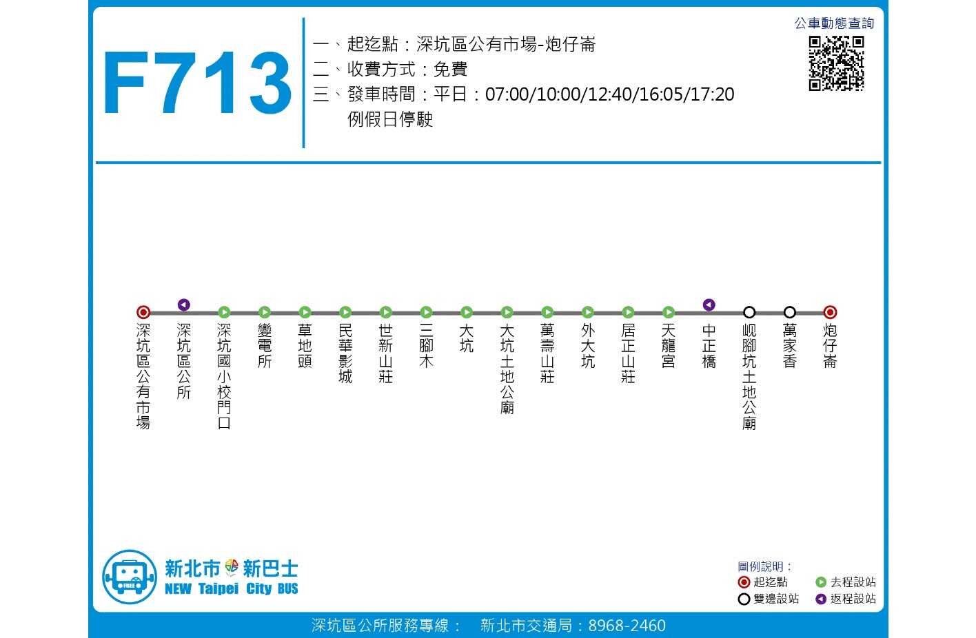 F713公車路線圖-新北市公車