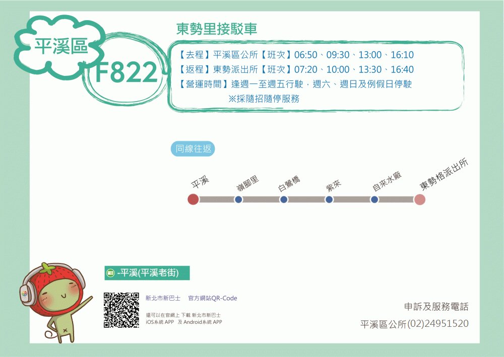 F822公車路線圖-新北市公車
