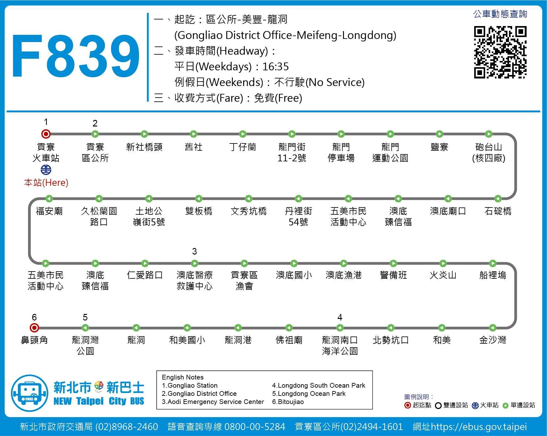 F839公車路線圖-新北市公車