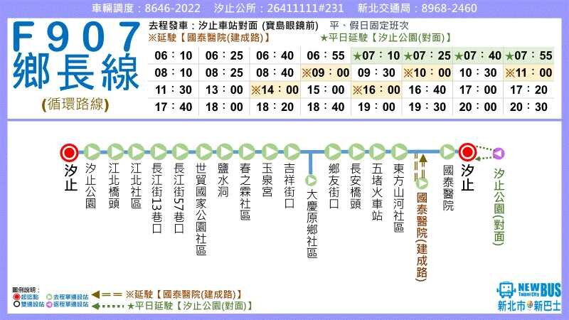 F907Bus Route Map-新北市 Bus
