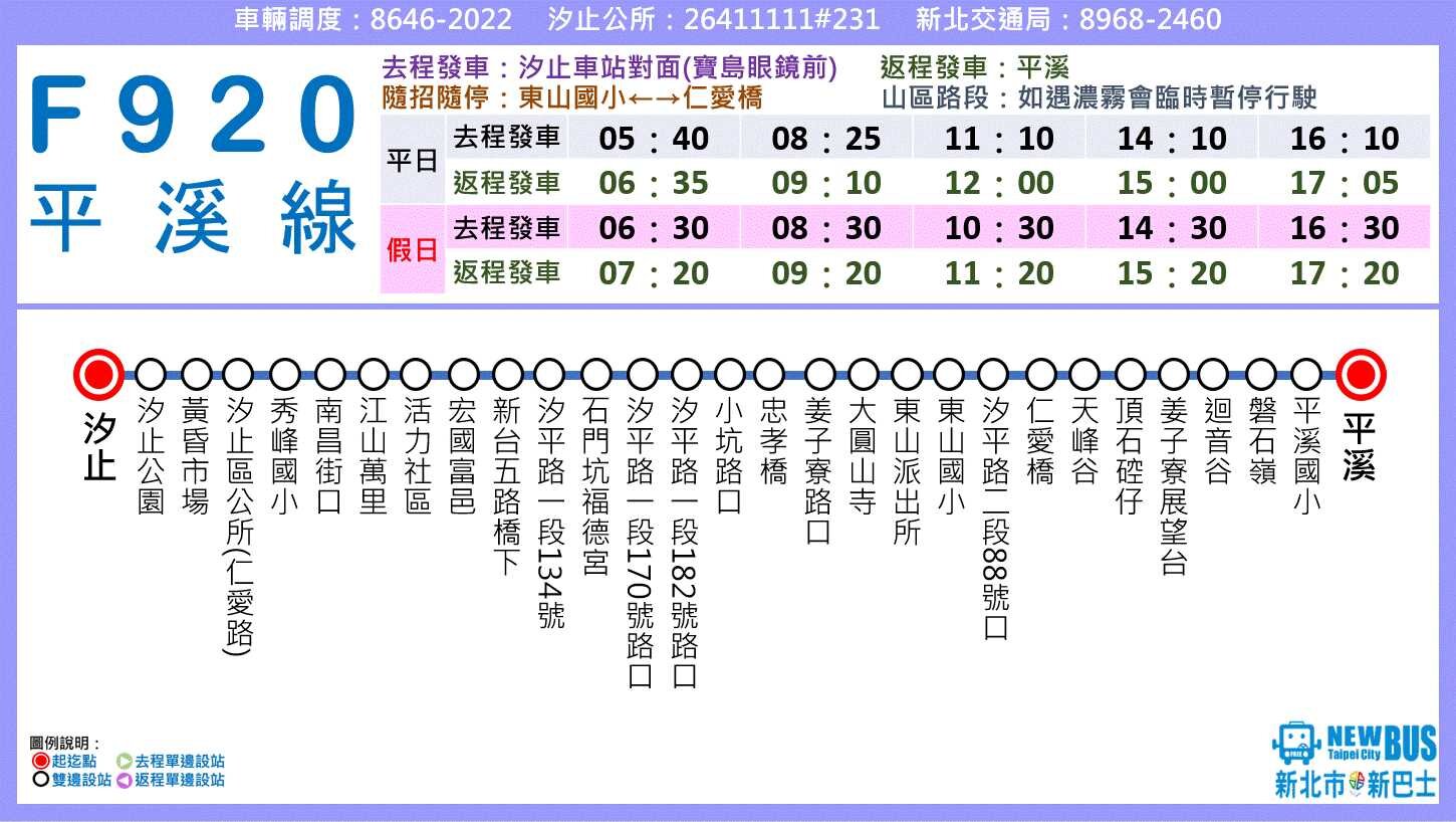 F920公車路線圖-新北市公車