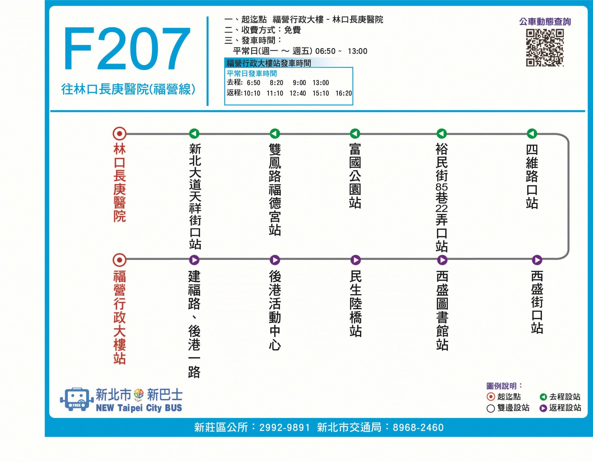 F207公車路線圖-新北市公車