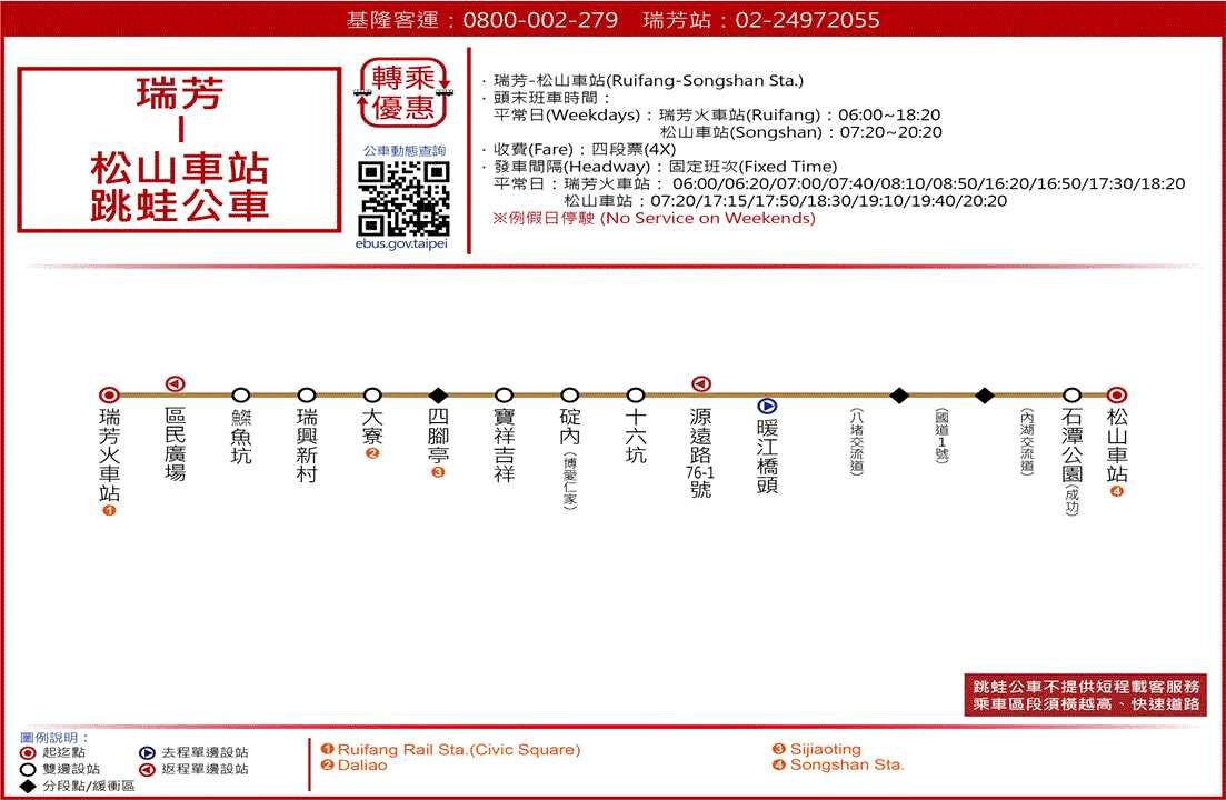 瑞芳-松山車站(基客)公車路線圖-新北市公車