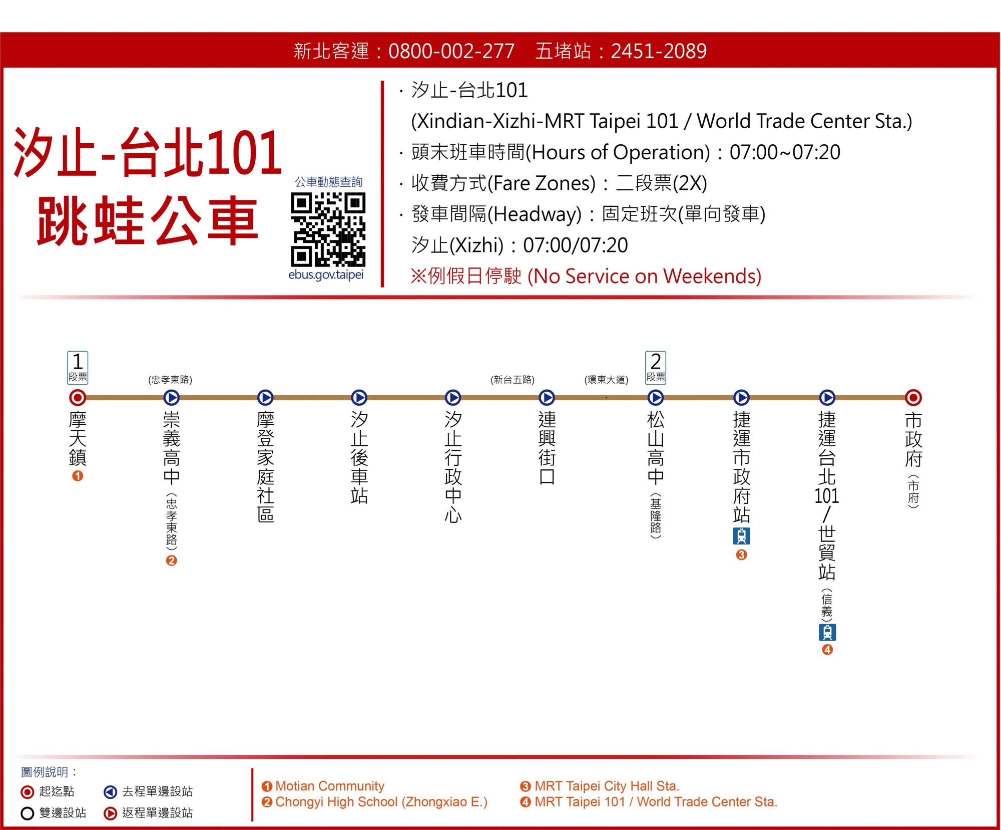 汐止-台北101公車路線圖-新北市公車