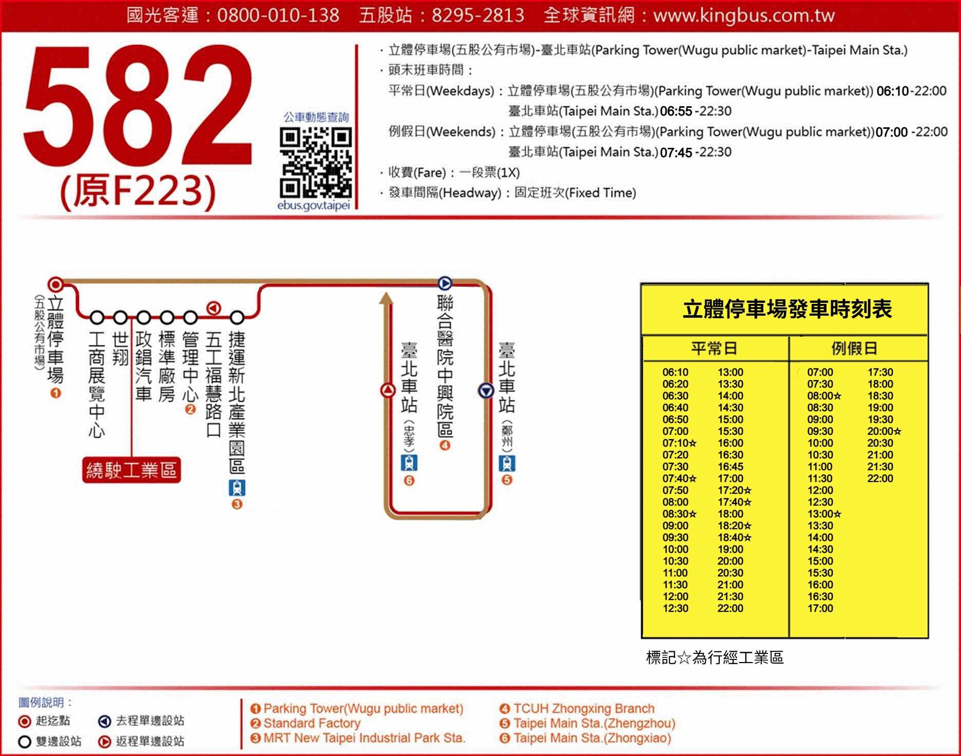 582經工業區公車路線圖-新北市公車