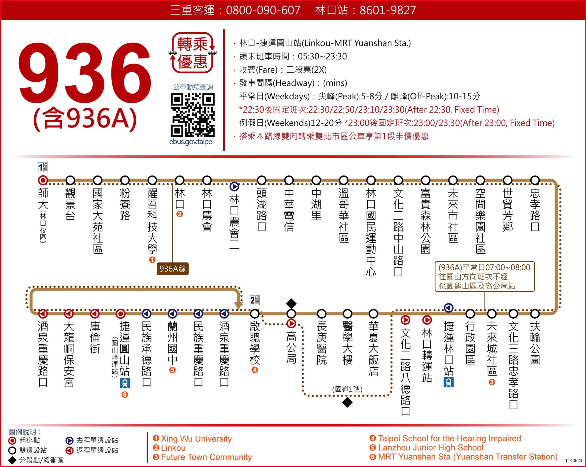 936A公車路線圖-新北市公車