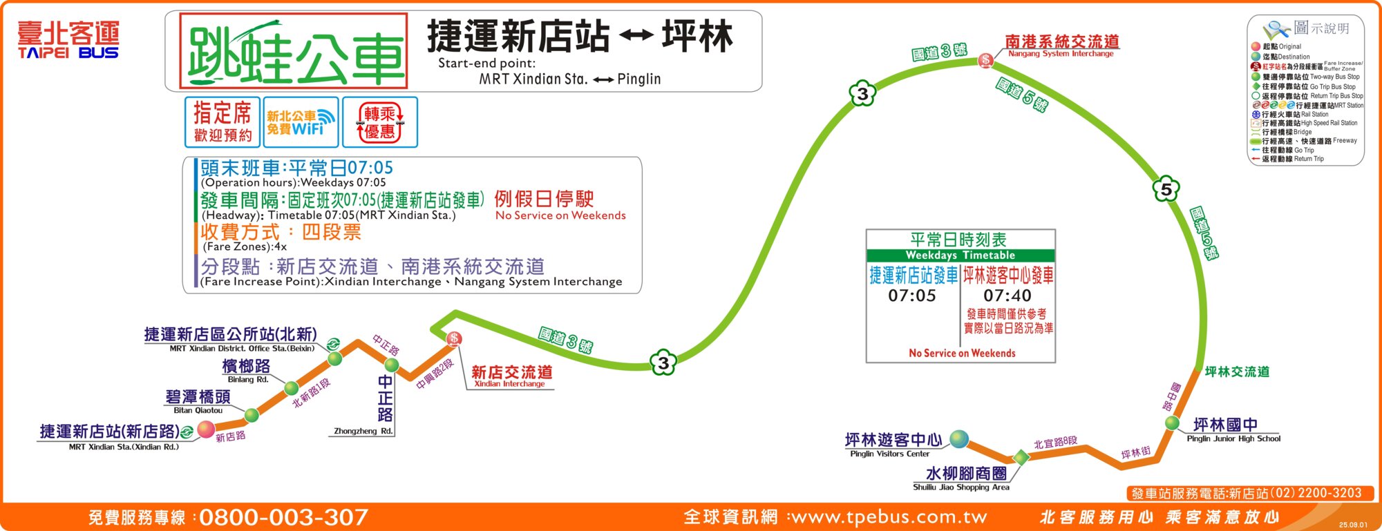 MRT Xindian Station-PinglinBus Route Map-新北市 Bus