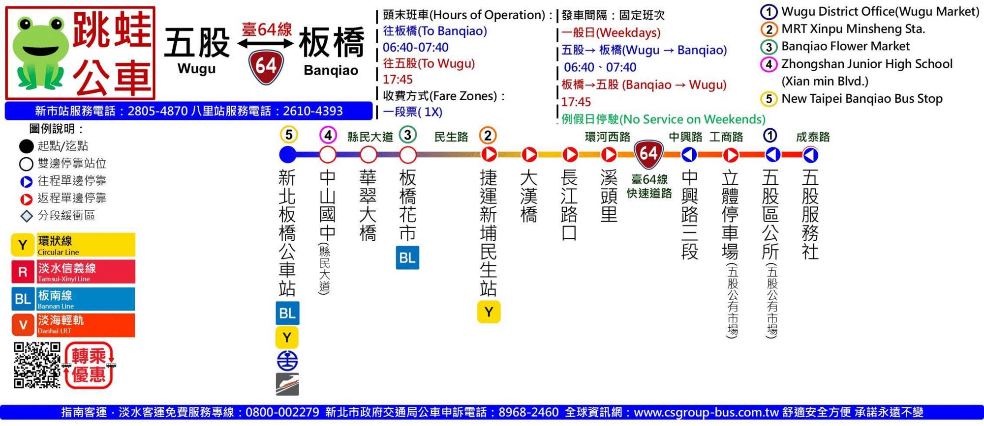 五股-板橋公車路線圖-新北市公車