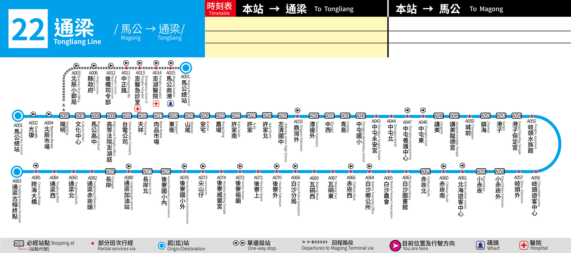 22Bus Route Map-澎湖 Bus