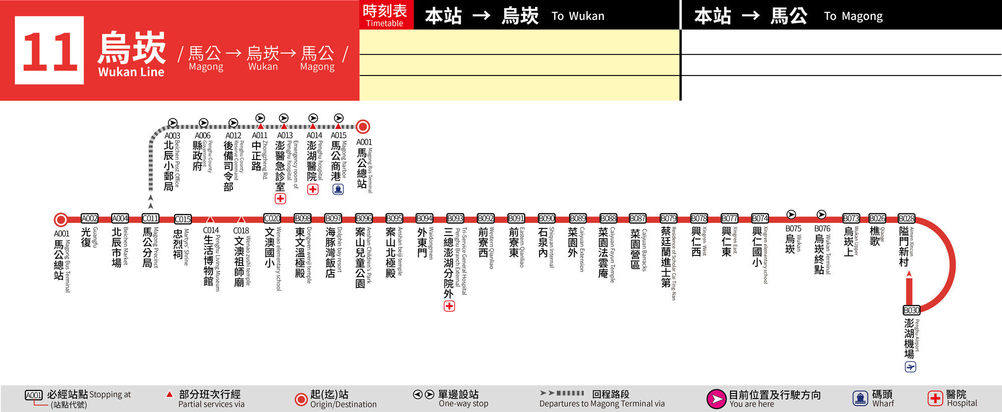 11公車路線圖-澎湖公車