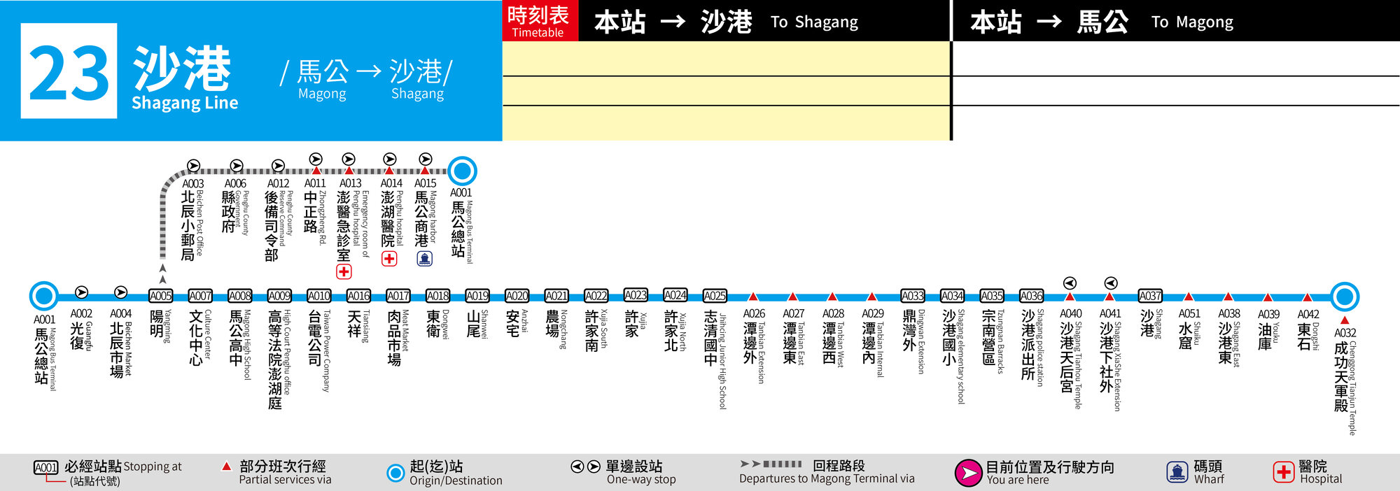 23公車路線圖-澎湖公車