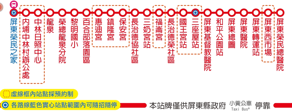小黃公車706公車路線圖-屏東公車