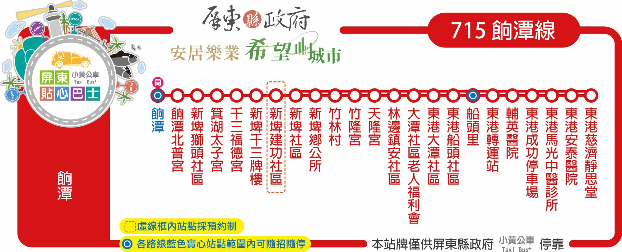 小黃公車715公車路線圖-屏東公車