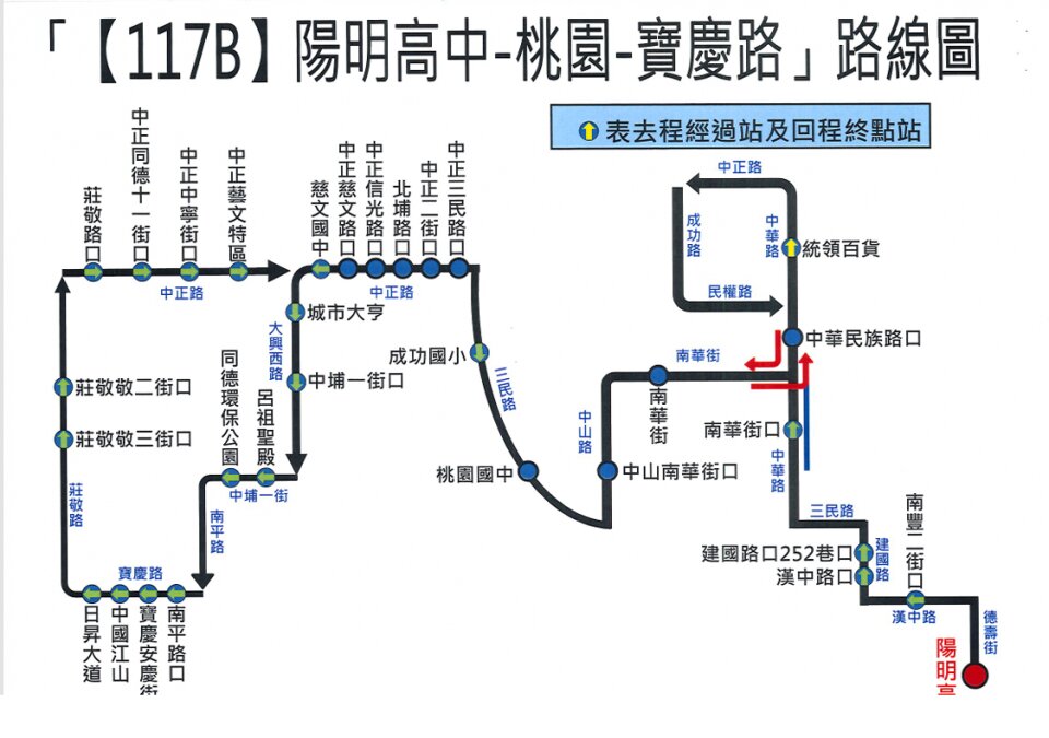 117B公車路線圖-桃園公車