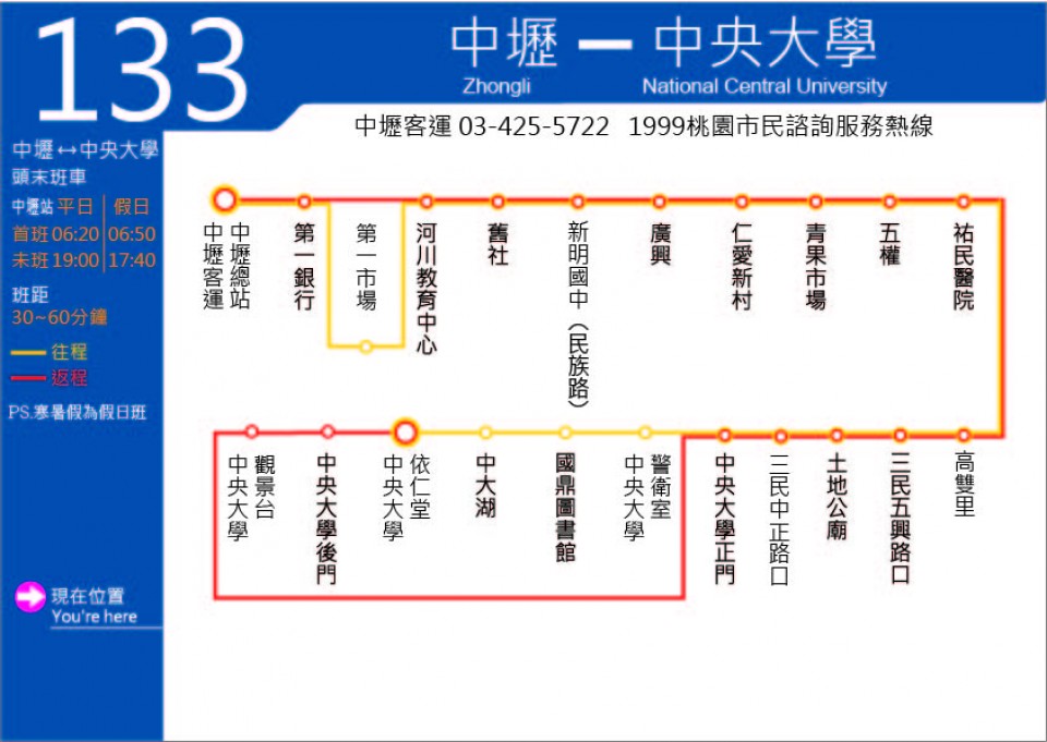 133公車路線圖-桃園公車