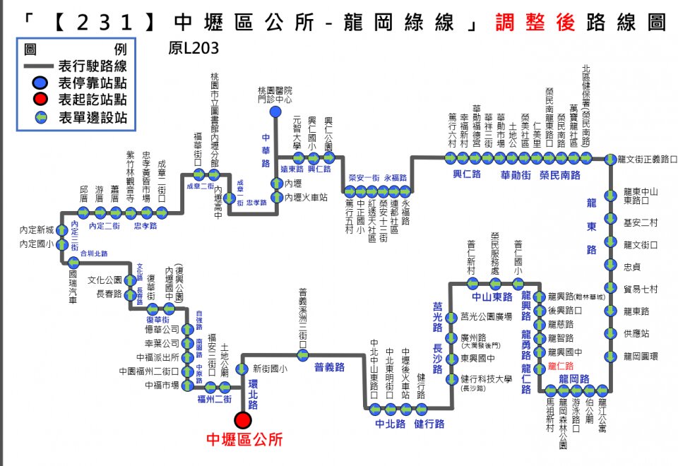 231公車路線圖-桃園公車