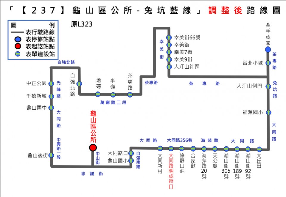 237Bus Route Map-桃園 Bus