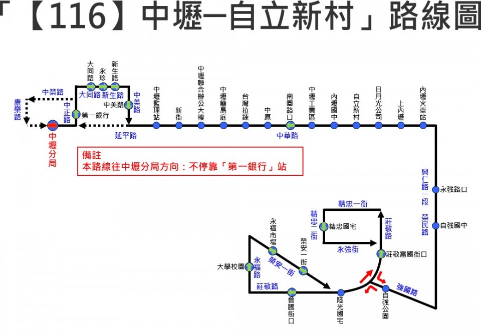 116公車路線圖-桃園公車