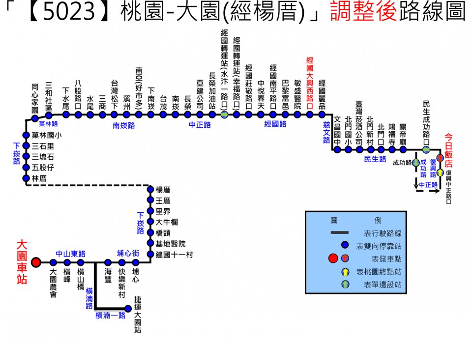 5023公車路線圖-桃園公車